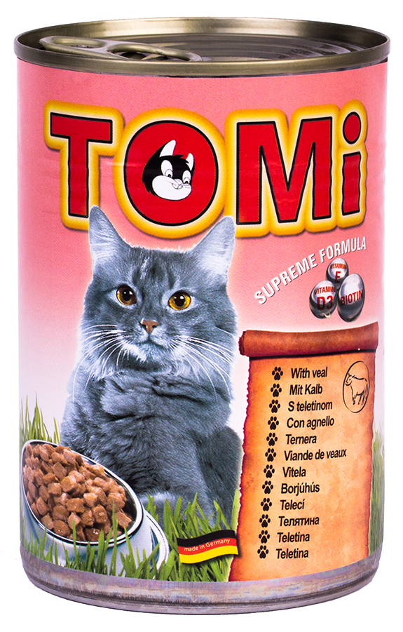 TOMі М'ЯСНІ ШМАТОЧКИ В СОУСІ З ТЕЛЯТИНОЮ 400Г - TOMi